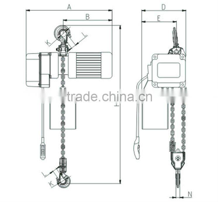 Electric Hoist with the Hook