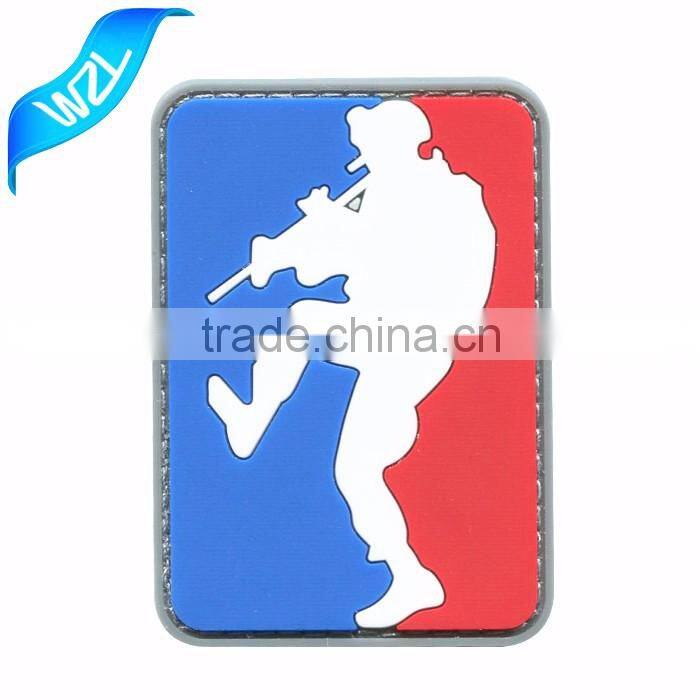 Custom PVC morale rubber repair patch rubber label