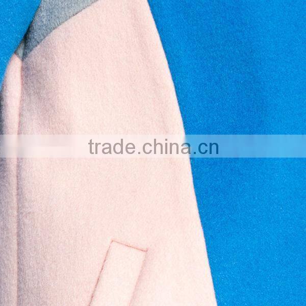 women wool coat blue long fashion winter coat