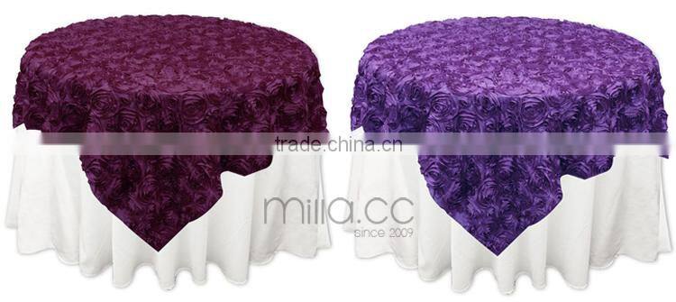 Champagne Grandiose Rosette Table Overlays