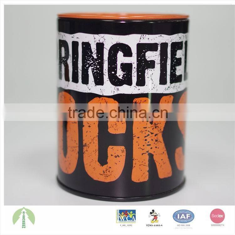 money bank saving tin box