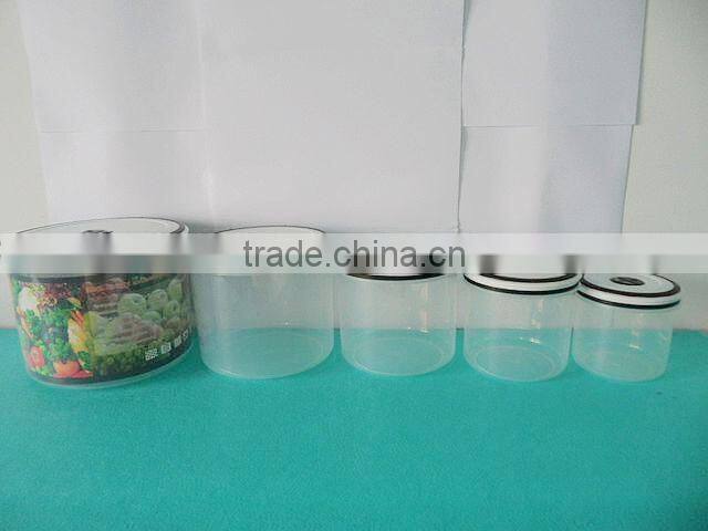 Plastic food saver storage containers