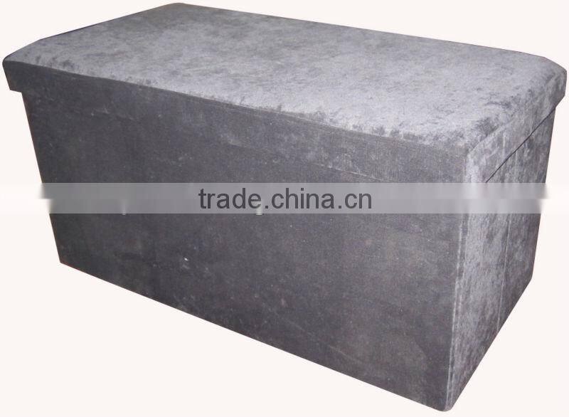 Very Strong!Red Corduroy foldable storage bench with bag