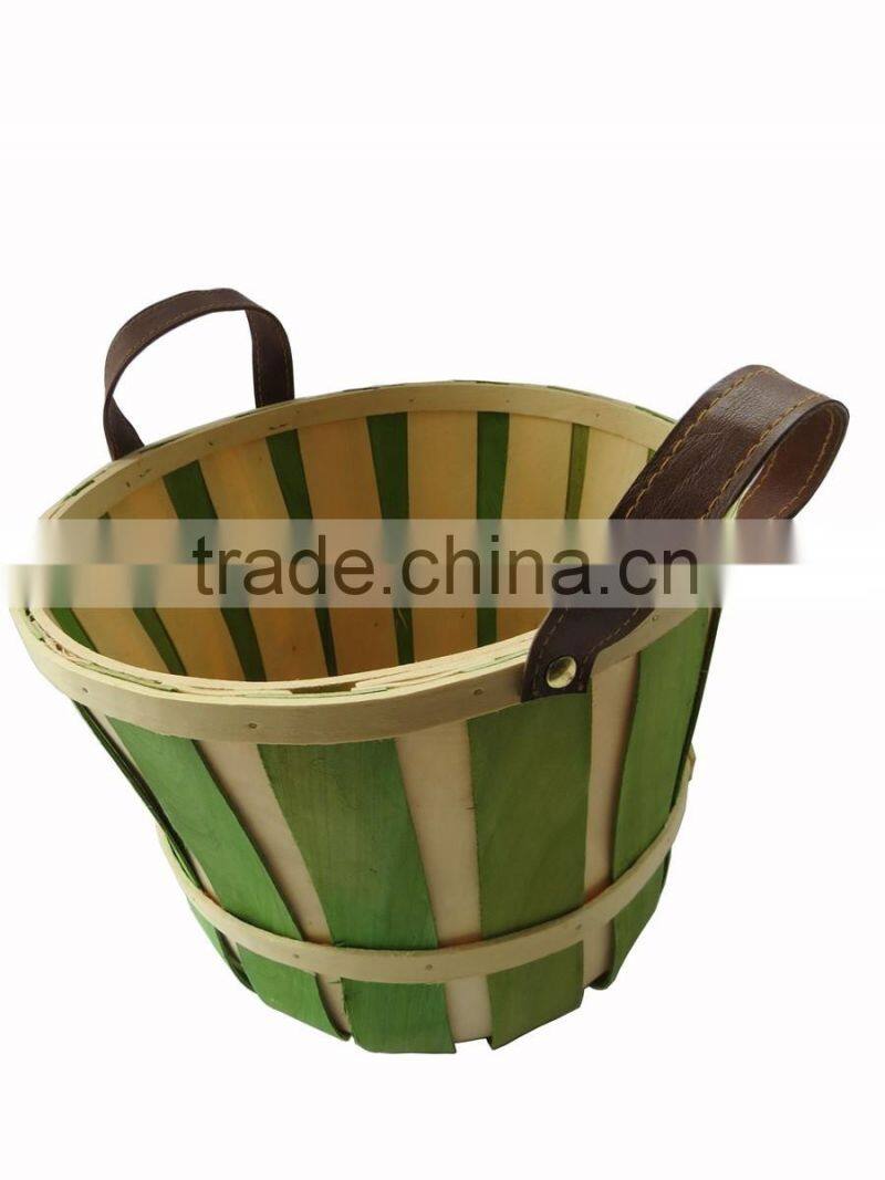 Beautiful decorate green flower basket