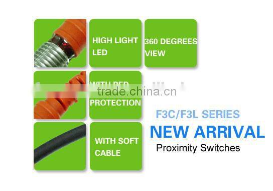 M8 F&C F3C-08KN02 Series Inductive Proximity Sensor, 2 Years warranty, 360 Degree LED View, NON-Flush 12~24VDC Sensor