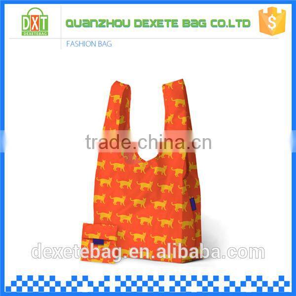 China factory cheap portable tote shopping folding nylon tote bag