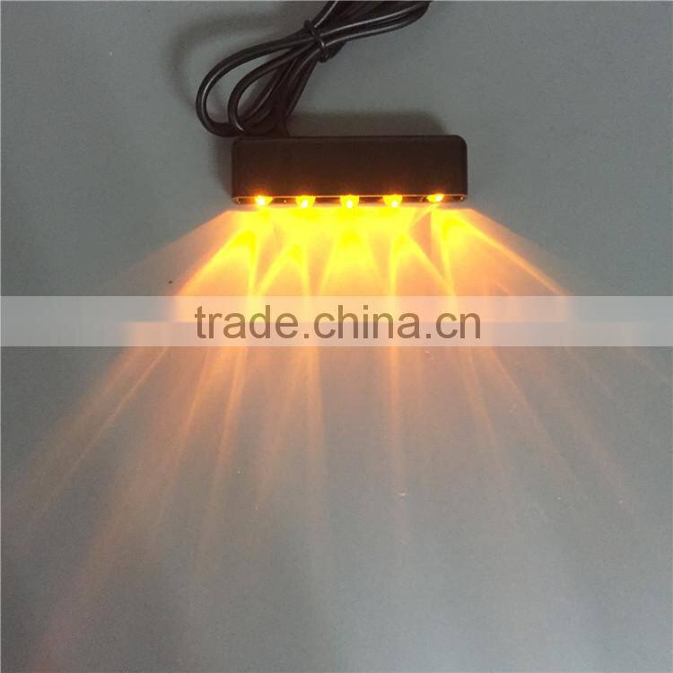 4x Universal Motorcycle Black 5 LED Turn Signal Indicators Blinker Amber Light