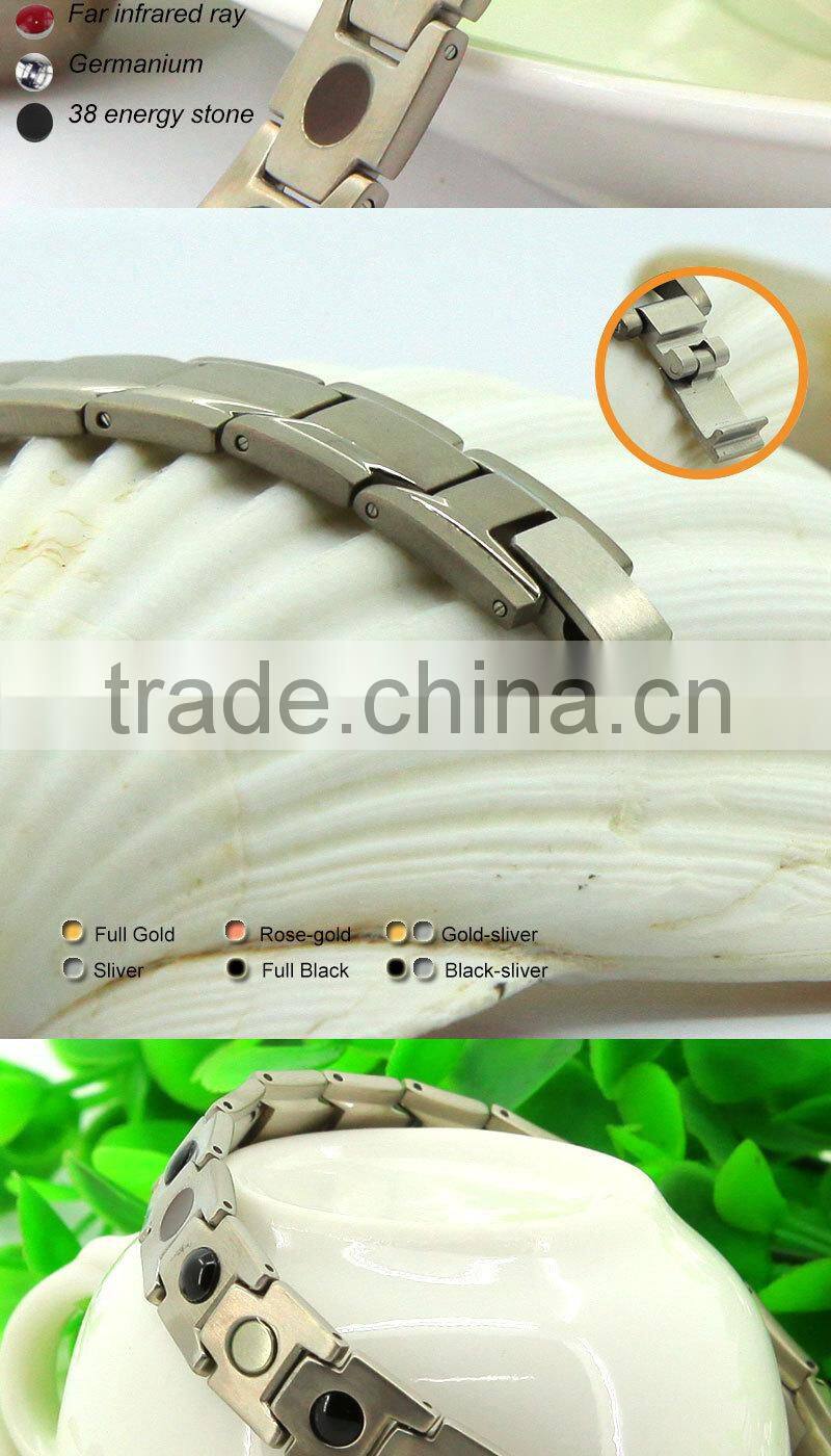 China 316 steel high quality silver magnetic friendship bracelets
