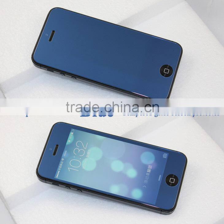 Hot blue film mobile phone accessory for iphone 5s screen cover glass protector