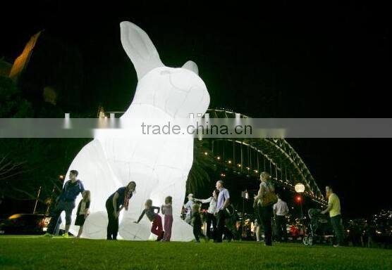 Giant Inflatable Rabbit Inflatable LED Floodlight Bunny for Advertising Decoration