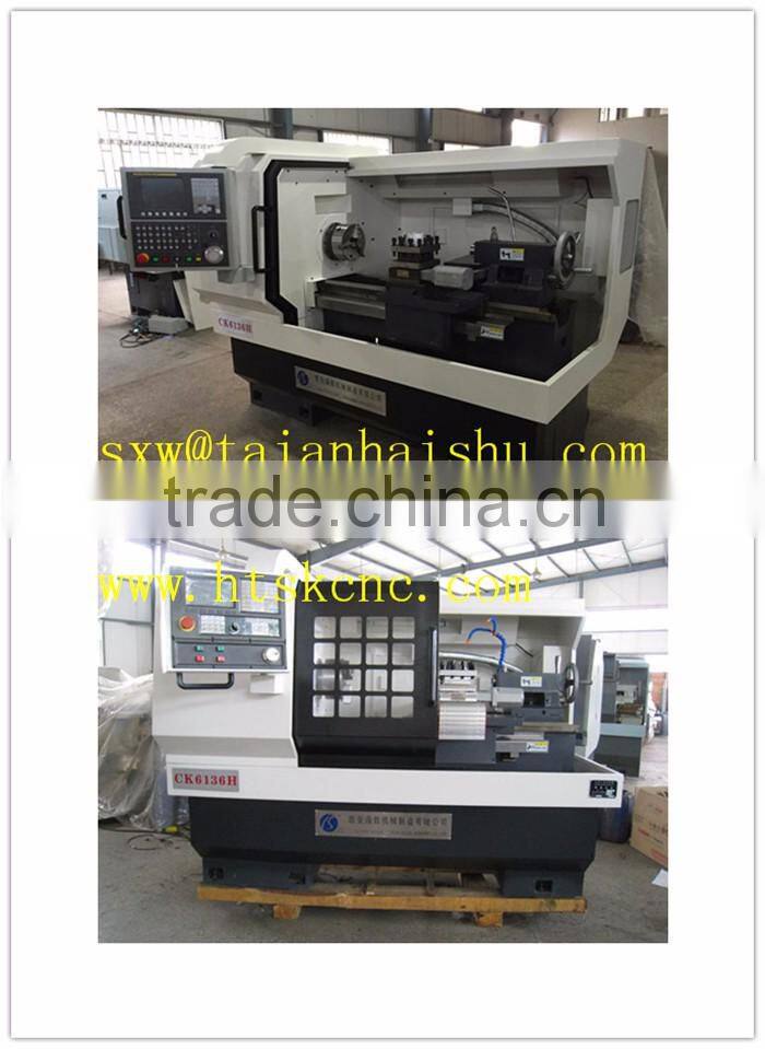 CNC lathe machine for turning aluminum metal