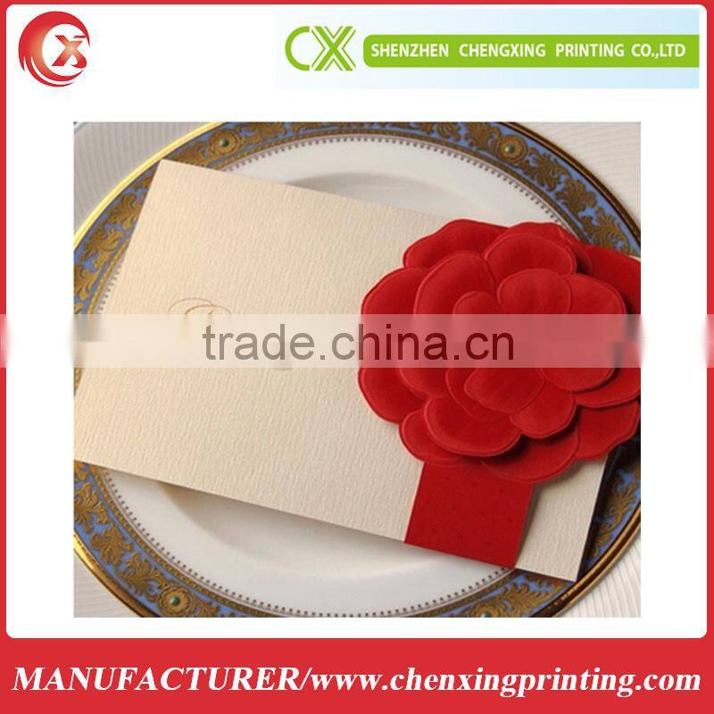 wedding invitation card fold floral