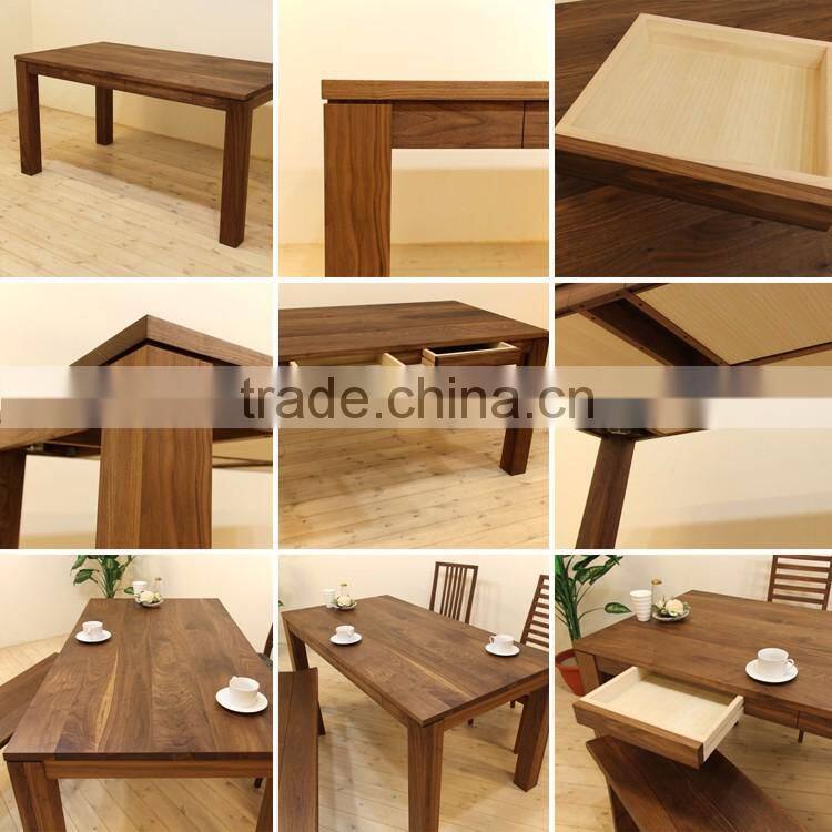Durable and Easy to use top dining table with various kind of wood made in Japan