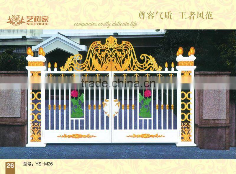 2016 New Product single wrought iron entry doors/Garden Arch Gate, Aluminum Gate