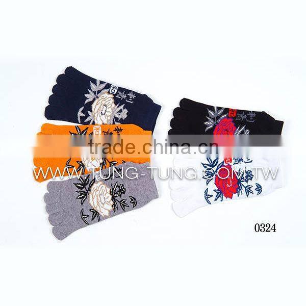 Taiwan Manufacturer men socks five fingers socks five toe socks