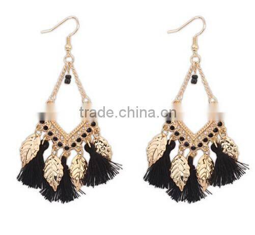 Lleaf ladies earrings wholesale jewelry tassel earrings