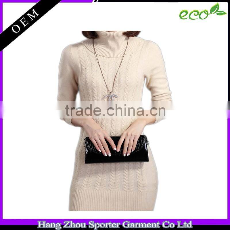 16FZSW03 knitted fashionable cotton cashmere woman sweater poncho
