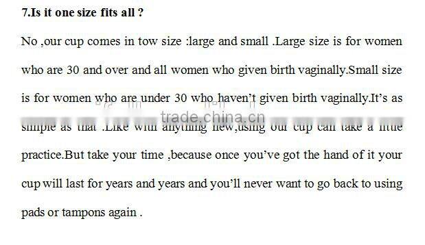instead menstrual cup to replace orthodox pads and tampons