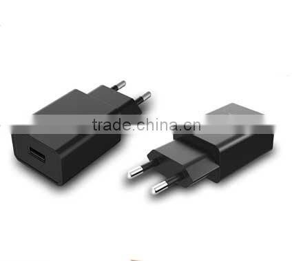 Wholesale EU ac to dc 5v 2.4a flat mini micro travel usb wall charger