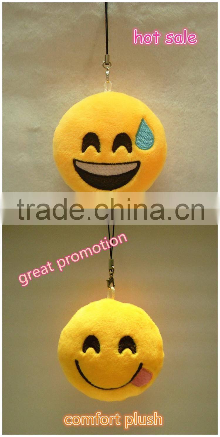 Wholesale fashion top quality lowest price items plush whatsapp emoji adornment