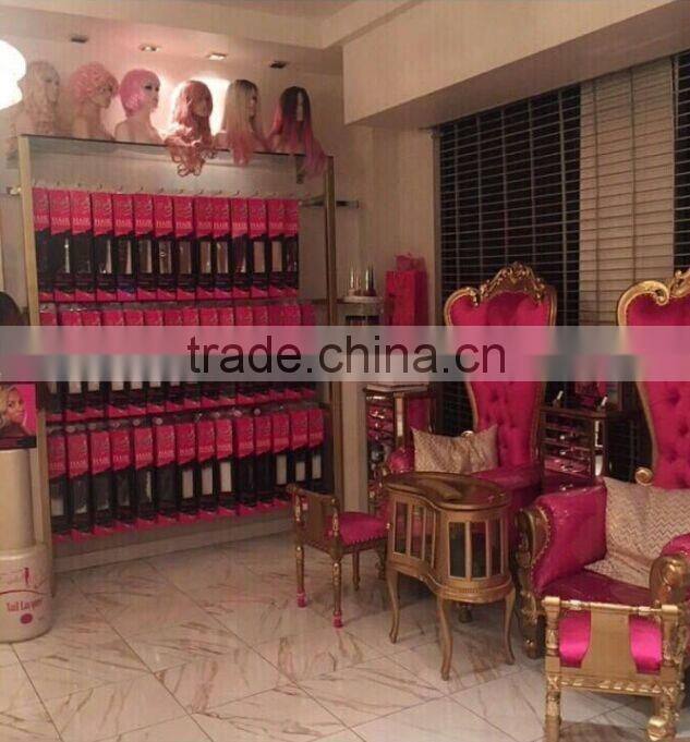 New 2016 pink salon chair, luxury throne spa pedicure chairs