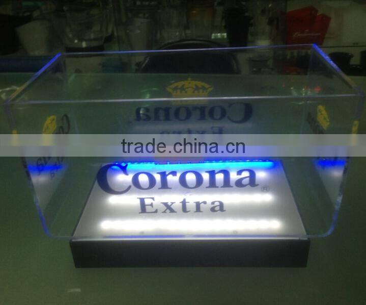 high quality large capacity plastic led acrylic corona ice bucket