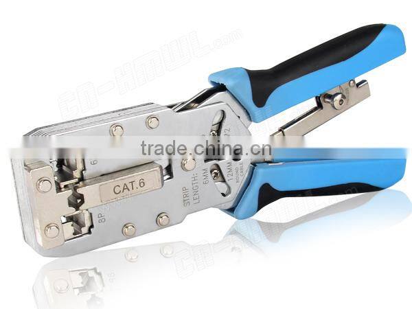 Network Cat6 RJ45 cable lug Crimping Tool network cable crimp tool for Flat and Round cable