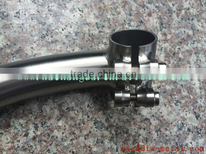 Titanium bike seat post customize kinds of size seat post with handing brush finished Made XACD bending Ti seat post