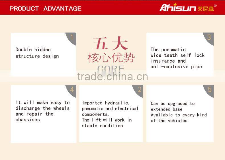 hydraulic scissor garage car elevator lift for wheel alignment