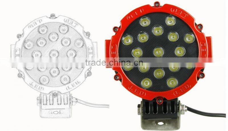 Top selling products in alibaba 51W led work light ATV accessories led off road car lights portable led driving lights
