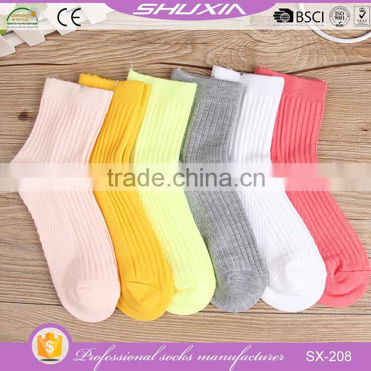 SX-208 low price bulk wholesale cotton knitted women's sock women's cotton socks thermal socks women factory manufacturers