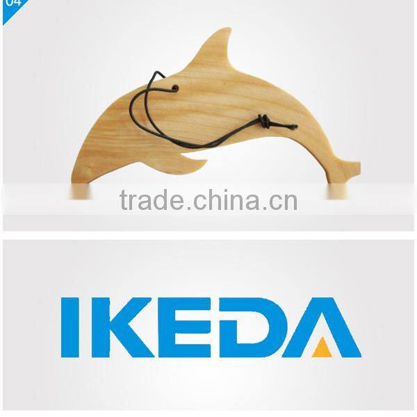Beech Wood Piece Air Freshener- dolphins shape wood air refreshers