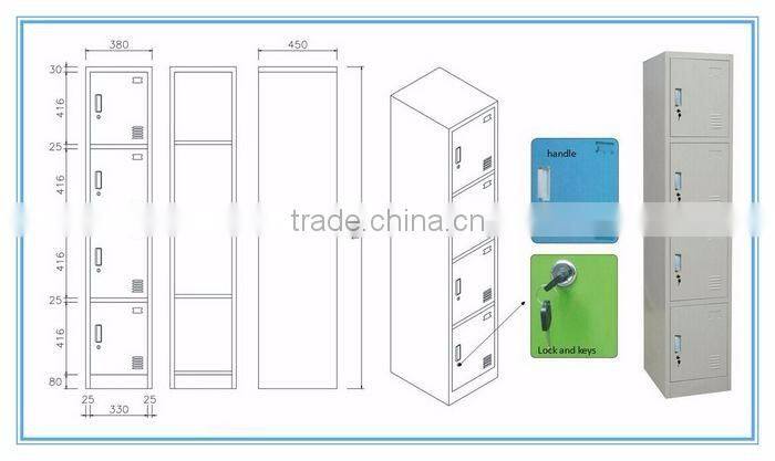 2017 metal steel 2 door 4 doors 6 doors wardrobe locker cabinets