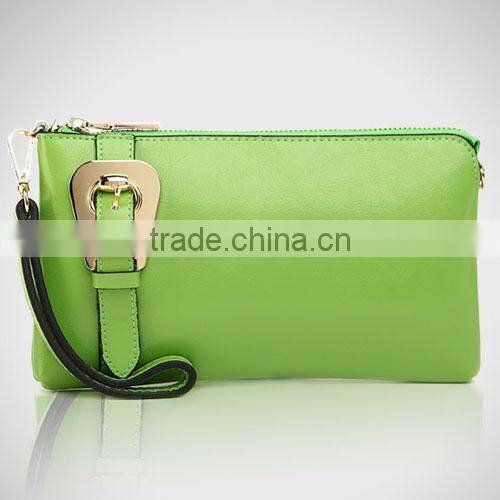 2014 New Design Fashion Ladies Cow Leather Chain Strap Wallet(BCN015)