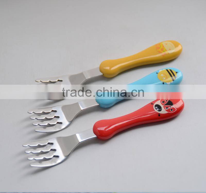 Factory Direct Sale Stainless Steel Dinnerware Plastic Kids Cutlery Set