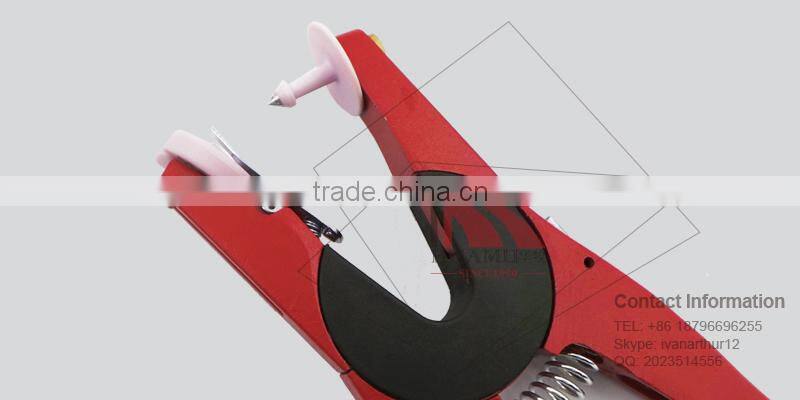 rfid sheep ear tag with 125 HKZ in pink with metal pin 30*30 mm