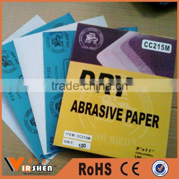 diamond brand water proof Resin 1.4mX50m emery sanding paper belt whole sale