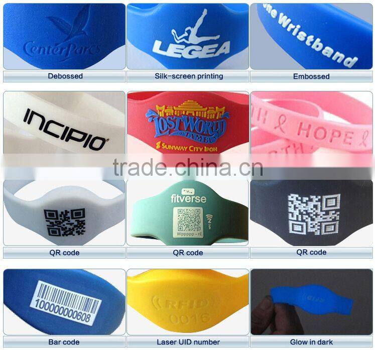 Hot Sale NTAG213 Chip RFID Silicone Wristband