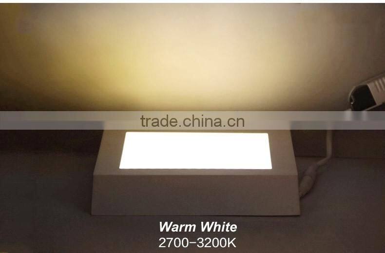 86V 265V Suare Surface Mounted LED Panel Light 6W 12W 18W 24W 2700K 4200K 6500K