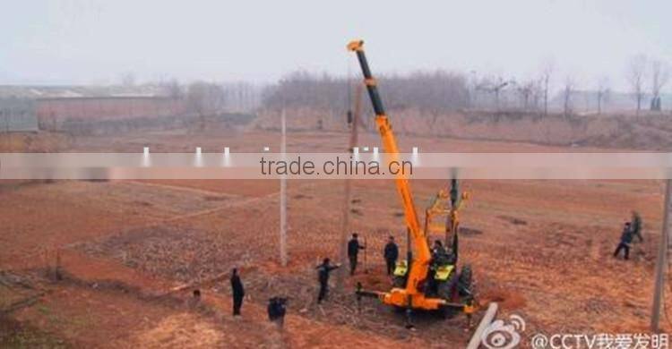 India popular automatic hydraulic digging machine for pole vertical