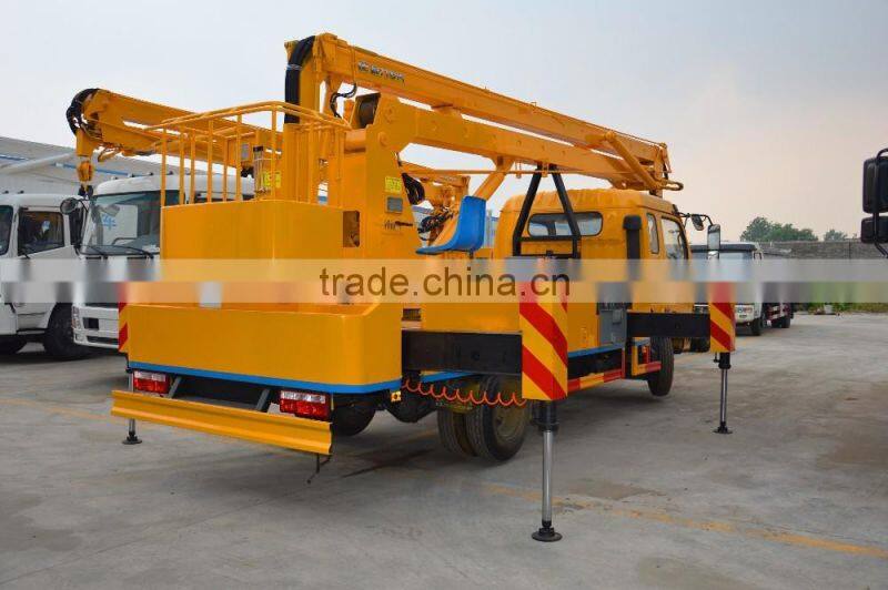 factory directly sale Dongfeng 16~18m high working truck with one and half cab