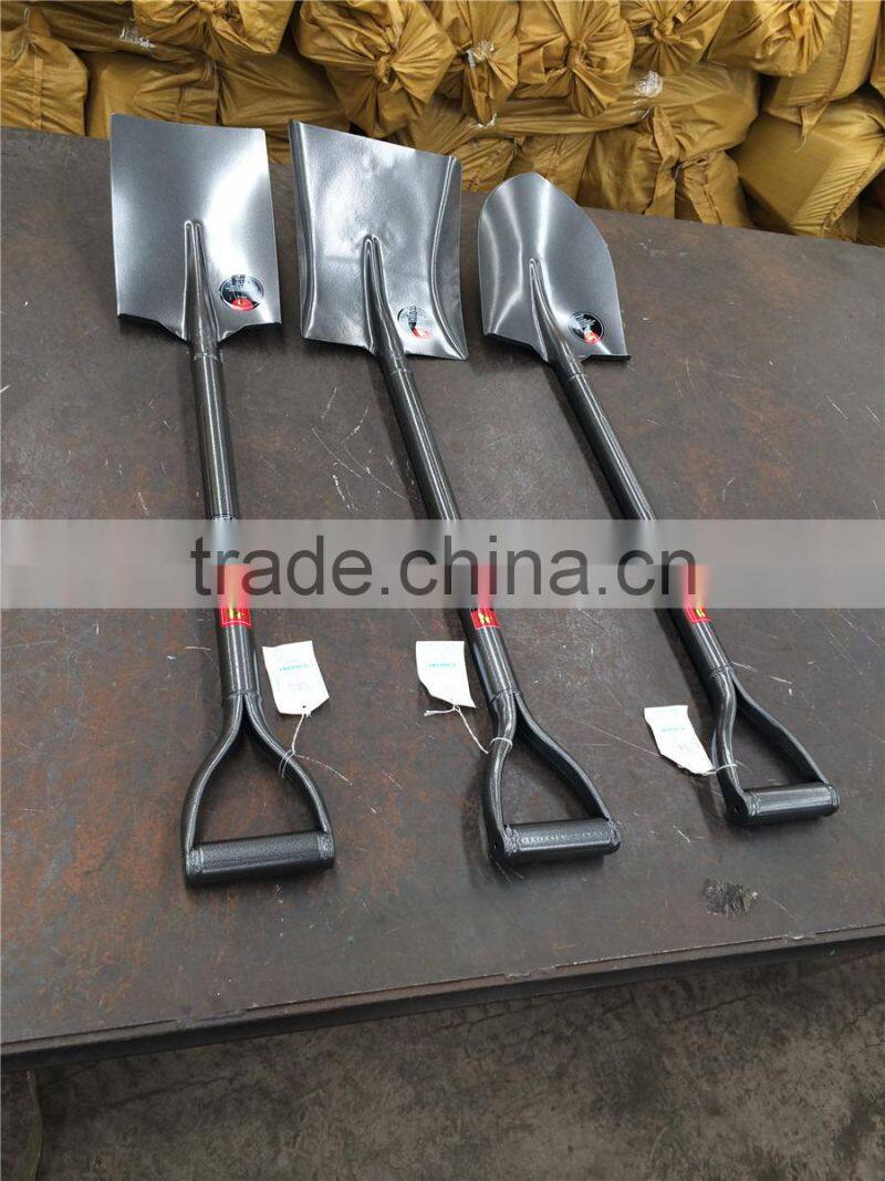 garden steel shovel with long handle