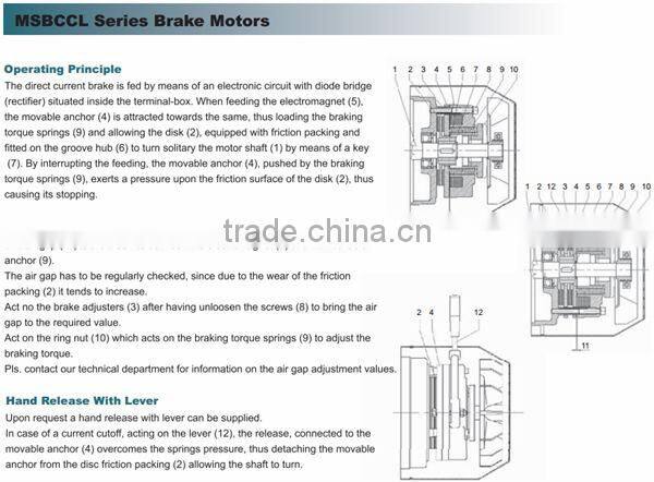 IE2 Standard Three Phase Asynchronous Motors Aluminum housing At 4 Poles 1500rpm 50HZ MSBCCL90L 4