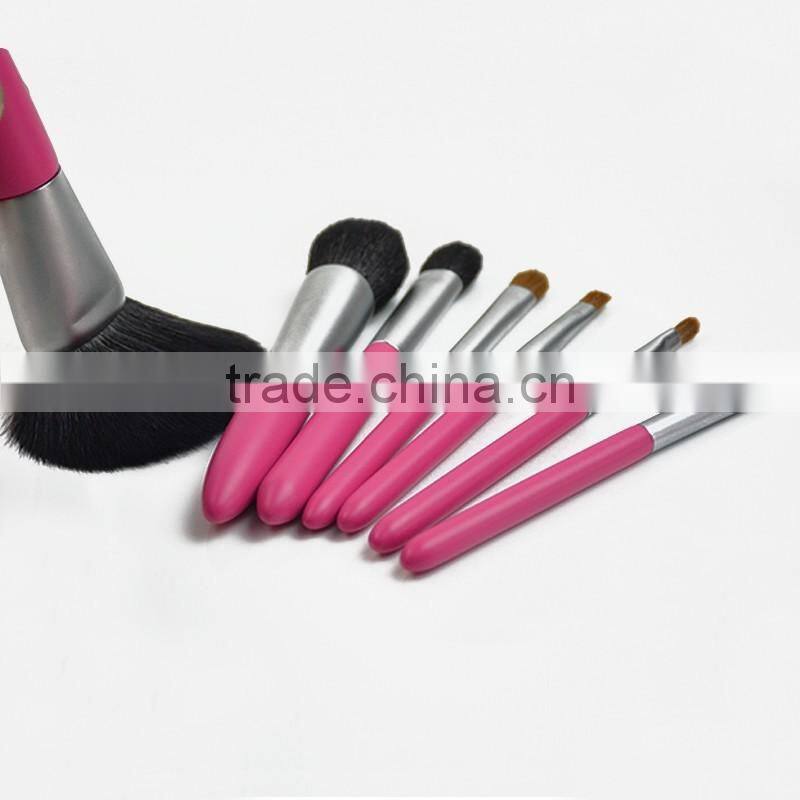 Factory OEM Different types of makeup brushes 6pcs top quatity with goat hair