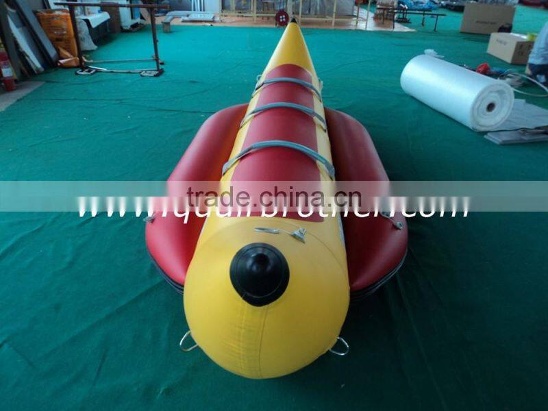 pvc material inflatable banana boat with CE