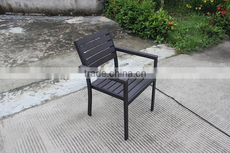 Elegant Modern Plastic Wood Dining Set