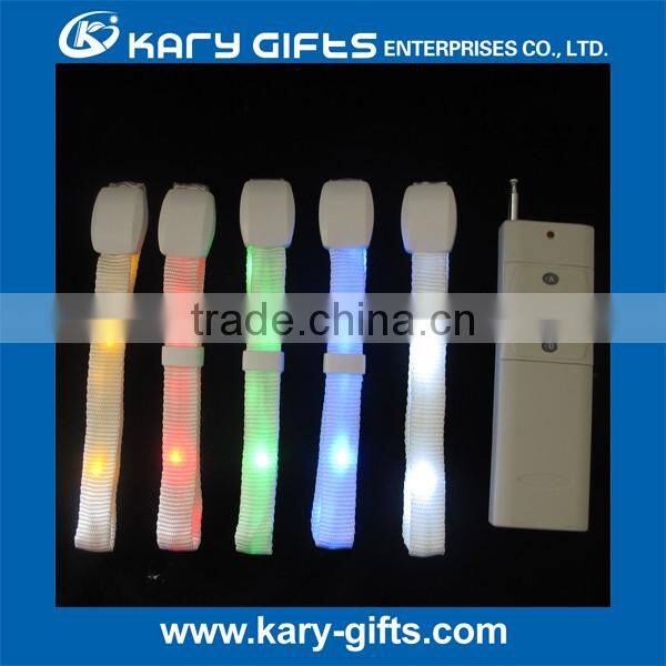 concert event used led bracelet activated nylon led remote wristbands