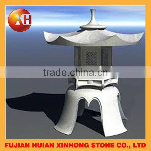 Eastern lantern floor stand handcarved nature stone fence lantern