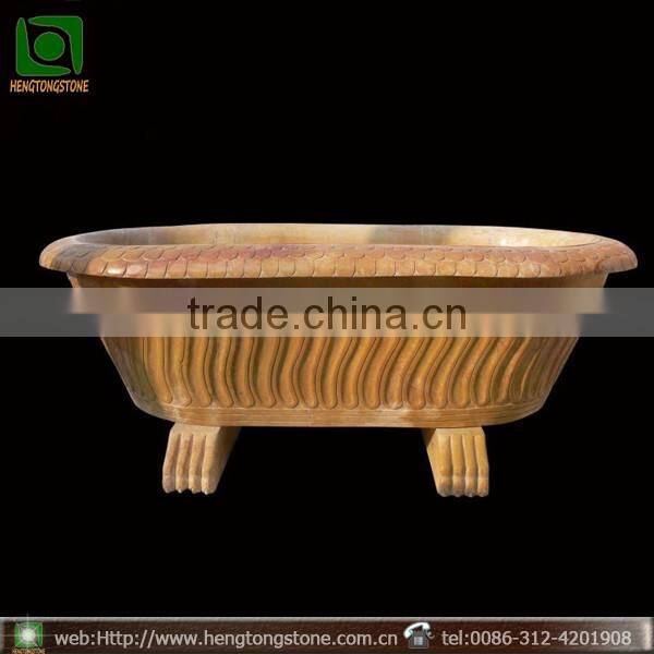 Red Marble Bathtub From Hebei