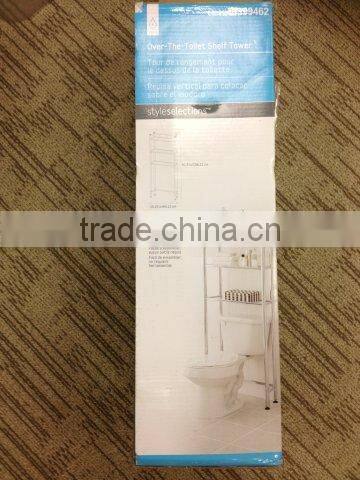 Metal shelf over toilet for bathroom